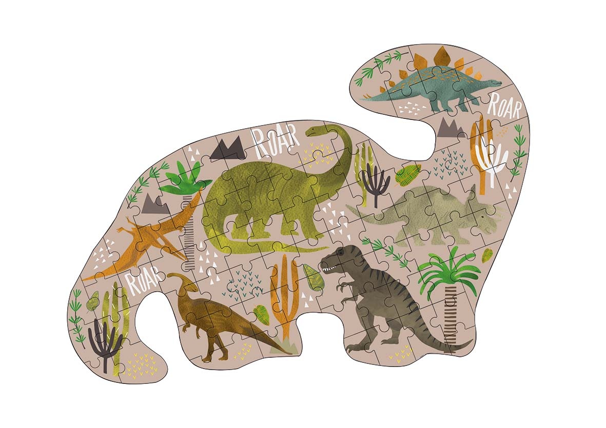 DINO ARTWORK Dėlionė, Dinozaurai, 80 det.