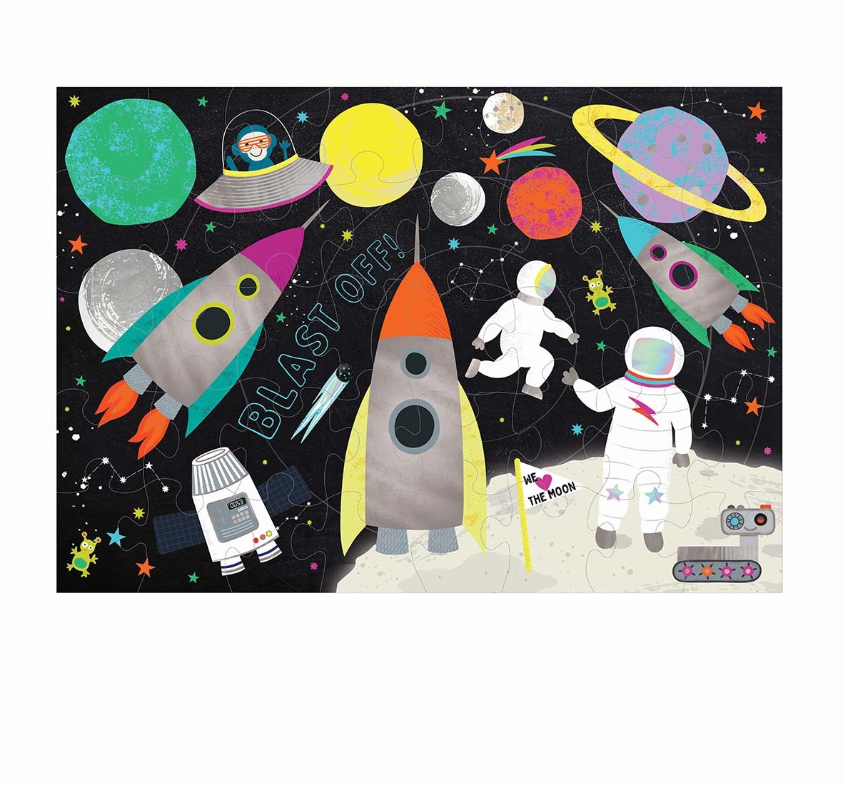 39P3525 40 PIECE ROCKET JIGSAW Dėlionė, Kosmosas, 40 det.