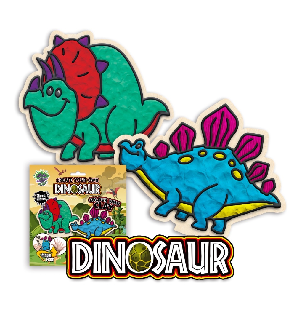 Splat Planet kūrybinis modelino rinkinys su mediniais Dinozaurais - Image 5