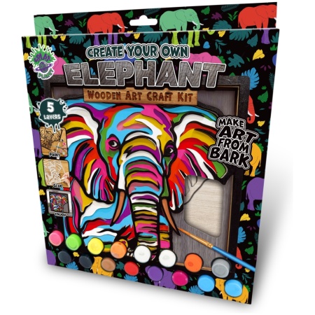 elephantwoodartimage2-v2_1754303588 Splat Planet medinis 3D spalvinimo paveikslas, Dramblys