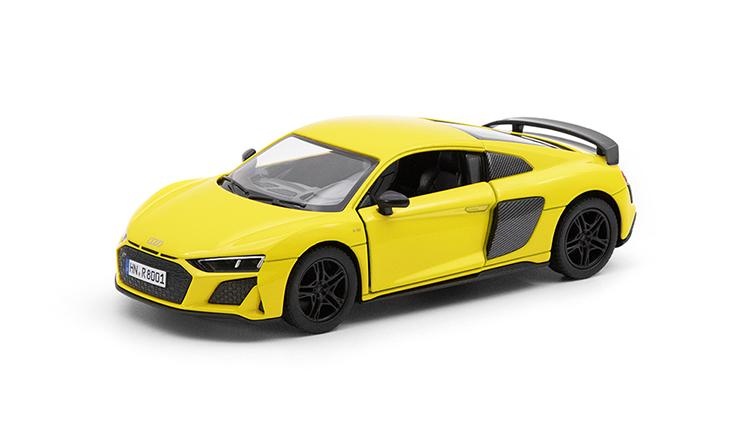 kinsmart-automobilis-2020-audi-r8-coupeacute-geltonas_1282 KiNSMART automobilis, 2020 Audi R8 Coupé, geltonas