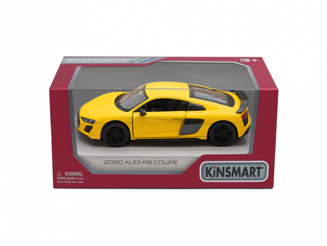 kinsmart-automobilis-2020-audi-r8-coupeacute-geltonas_3e4015e7ecec6a437cfb0c2e1b88a85e KiNSMART automobilis, 2020 Audi R8 Coupé, geltonas