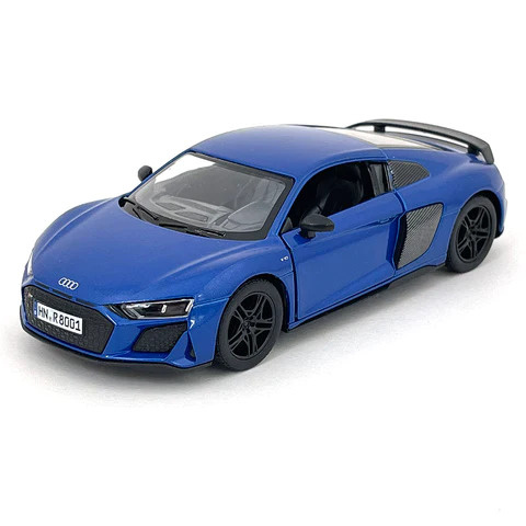 kinsmart-automobilis-2020-audi-r8-coupeacute-melynas_1281 KiNSMART automobilis, 2020 Audi R8 Coupé, mėlynas