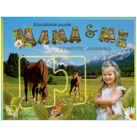 lavinamoji-delione-mama-amp-me-domestic-animals-2_2090 Lavinamoji dėlionė Mama ir aš, Naminiai gyvūnai, angl., 2+