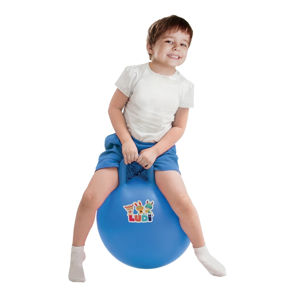 LUDI šokinėjimo kamuolys, mėlynas 45 cm - Image 4