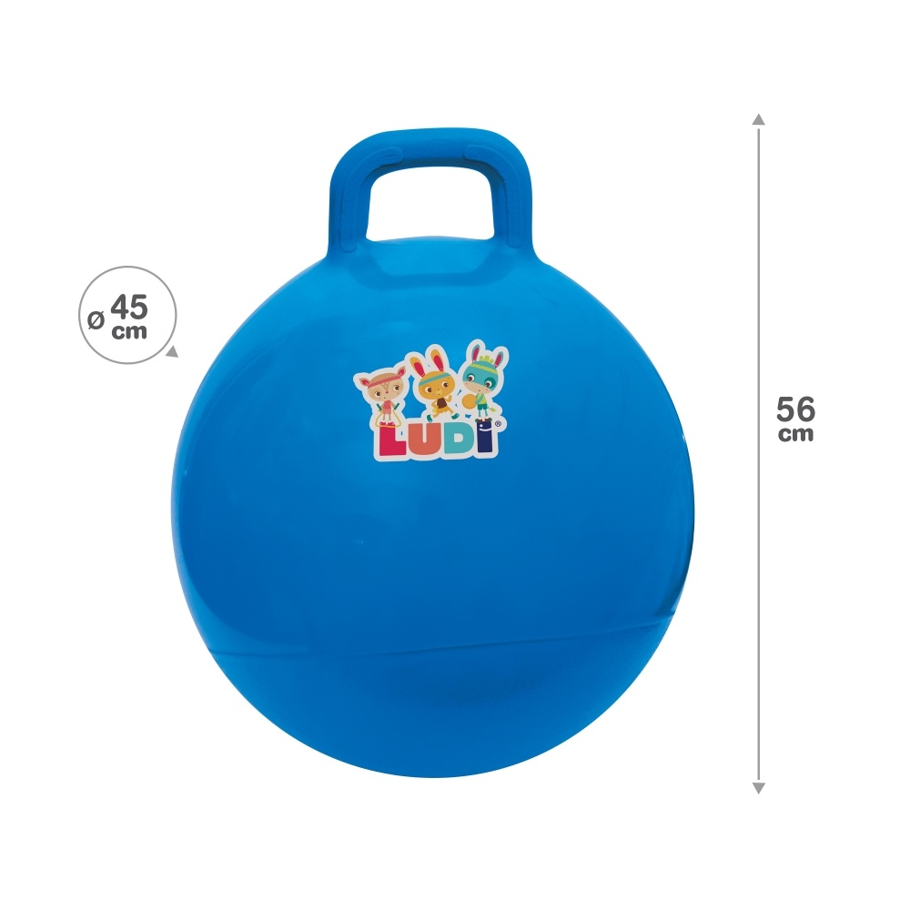 LUDI šokinėjimo kamuolys, mėlynas 45 cm - Image 3