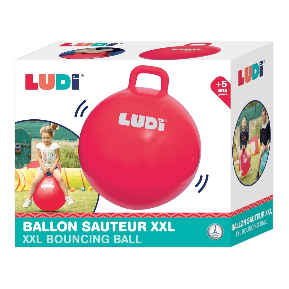LUDI šokinėjimo kamuolys, raudonas 55 cm - Image 3