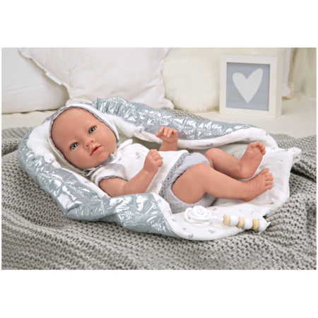 Reborn lėlytė su blizgiu pleduku, berniukas, 38 cm
