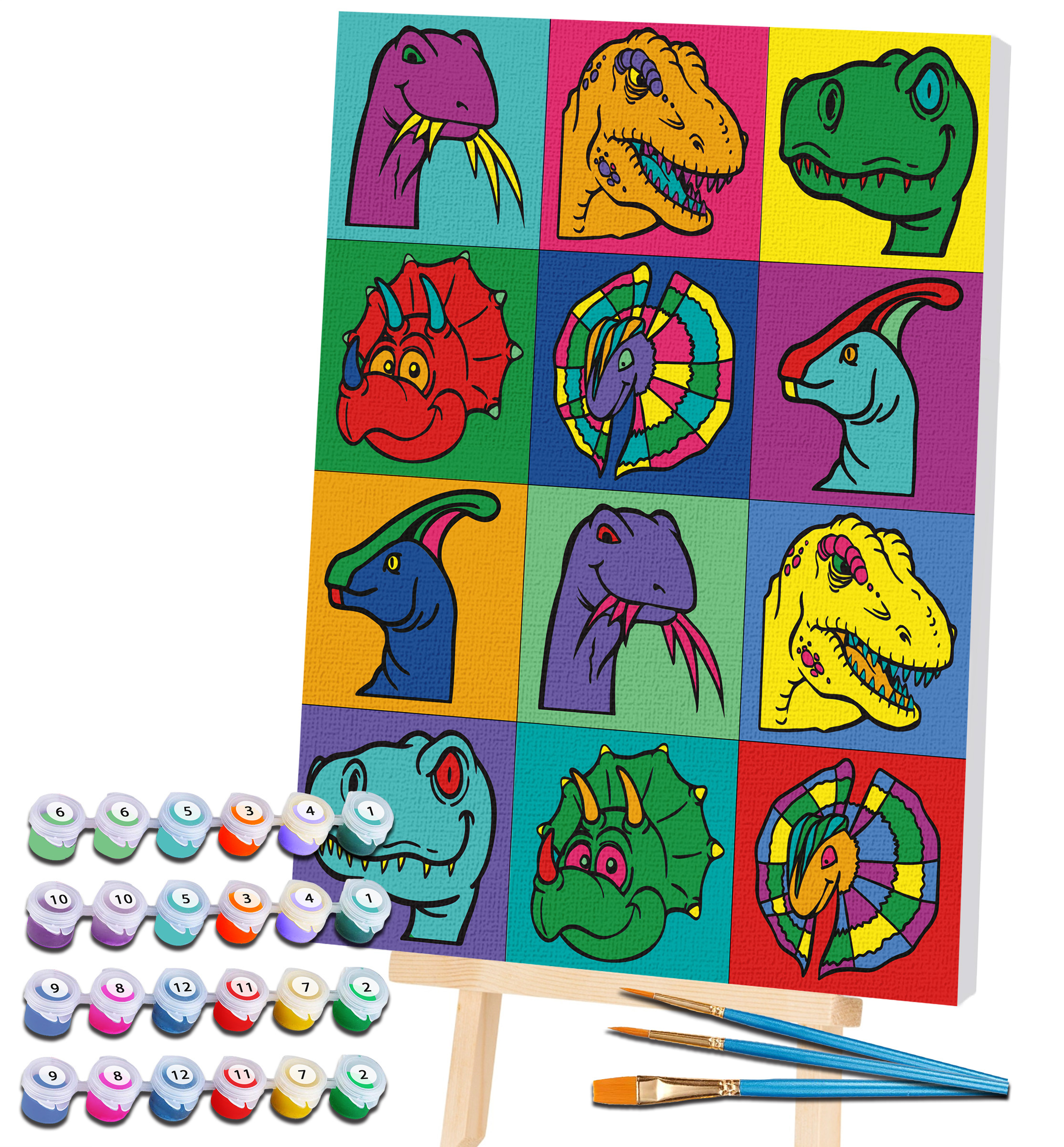 Splat Planet tapyba pagal skaičius, DINOZAURAS 30x40 cm - Image 2