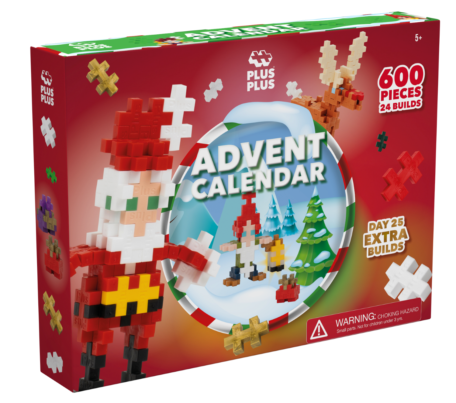3973adventcalendarfrontsleevepng_1727084427 Plus Plus konstruktorius, Advento Kalendorius, Kalėdų senelio pasaulis
