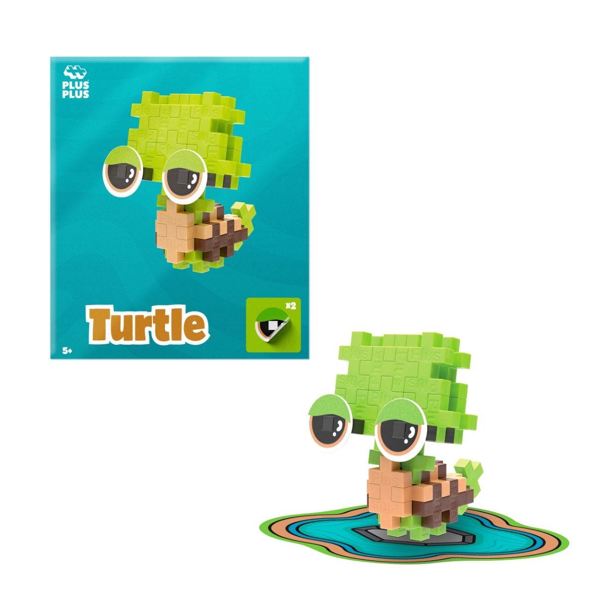 4371-pp-pet-packettired-turtleenvelopebuildmat_1784009585 Plus Plus konstruktorius GYVŪNĖLIS - apsnūdęs vėžliukas
