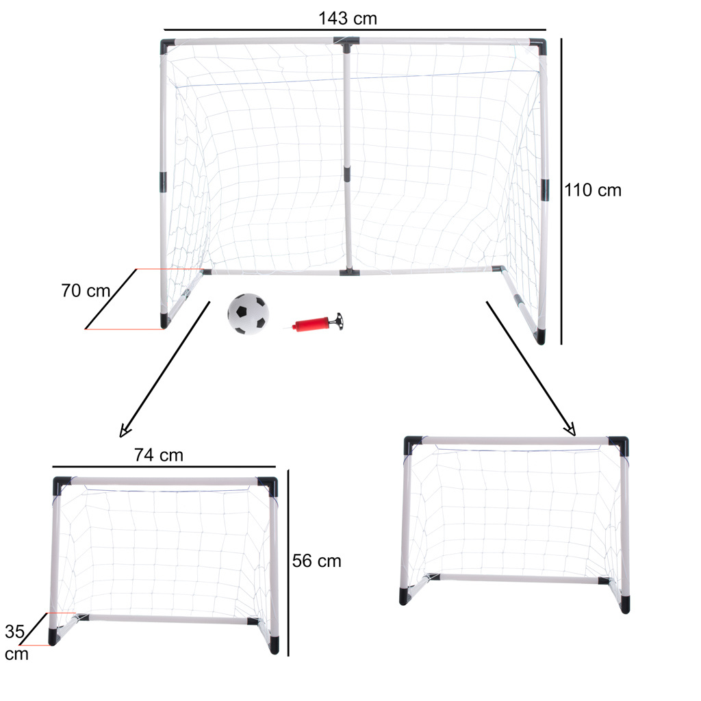 Bramka-pilkarska-do-pilki-noznej-dla-dzieci-2w1-143x110x70cm-134081 Vaikų futbolo vartai 2in1 143x110x70cm