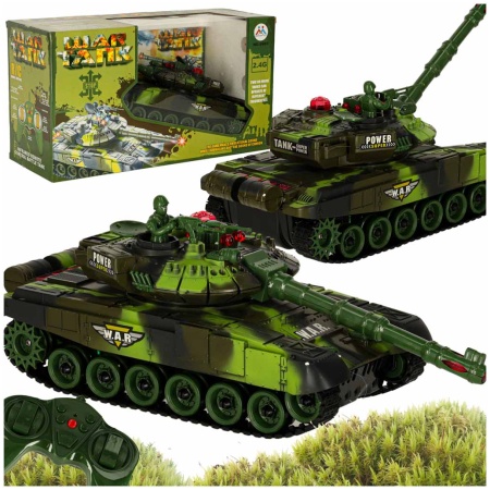 Czolg-zdalnie-sterowany-na-pilota-RC-War-Tank-9993-2-4-GHz-kamuflaz-lesny-174519 RC karo tankas 9993 2,4 GHz miško kamufliažas