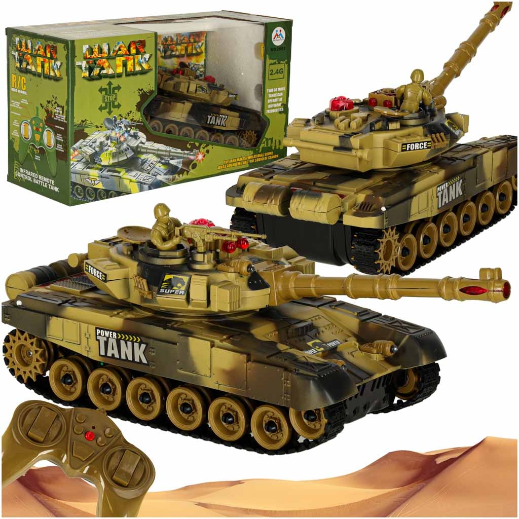 Czolg-zdalnie-sterowany-na-pilota-RC-War-Tank-9993-2-4-GHz-pustynny-174732 RC karo tankas 9993 2,4 GHz dykumos tankas