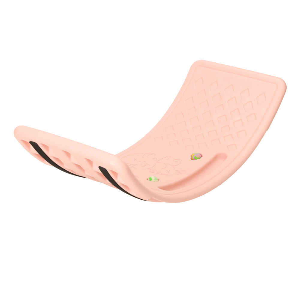 Deska-do-balansowania-bujak-dla-dzieci-67x29-cm-antyposlizgowa-rozowa-158542 Vaikiška supamoji balansavimo lenta 67x29 cm neslidi rožinė