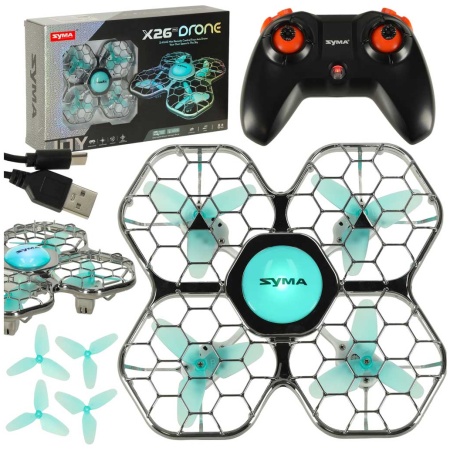 Dron-RC-Syma-X26PRO-2-4GHz-Wi-Fi-czarny-168317 "Syma X26PRO" 2,4 GHz "Wi-Fi" RC dronas juodas