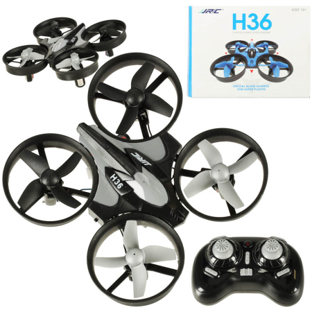 Dron-na-pilota-zdalnie-sterowany-RC-JJRC-H36-mini-2-4GHz-4CH-6-axis-czarny-145177 JJRC H36 mini 2.4GHz 4CH 6 ašių RC dronas juodas