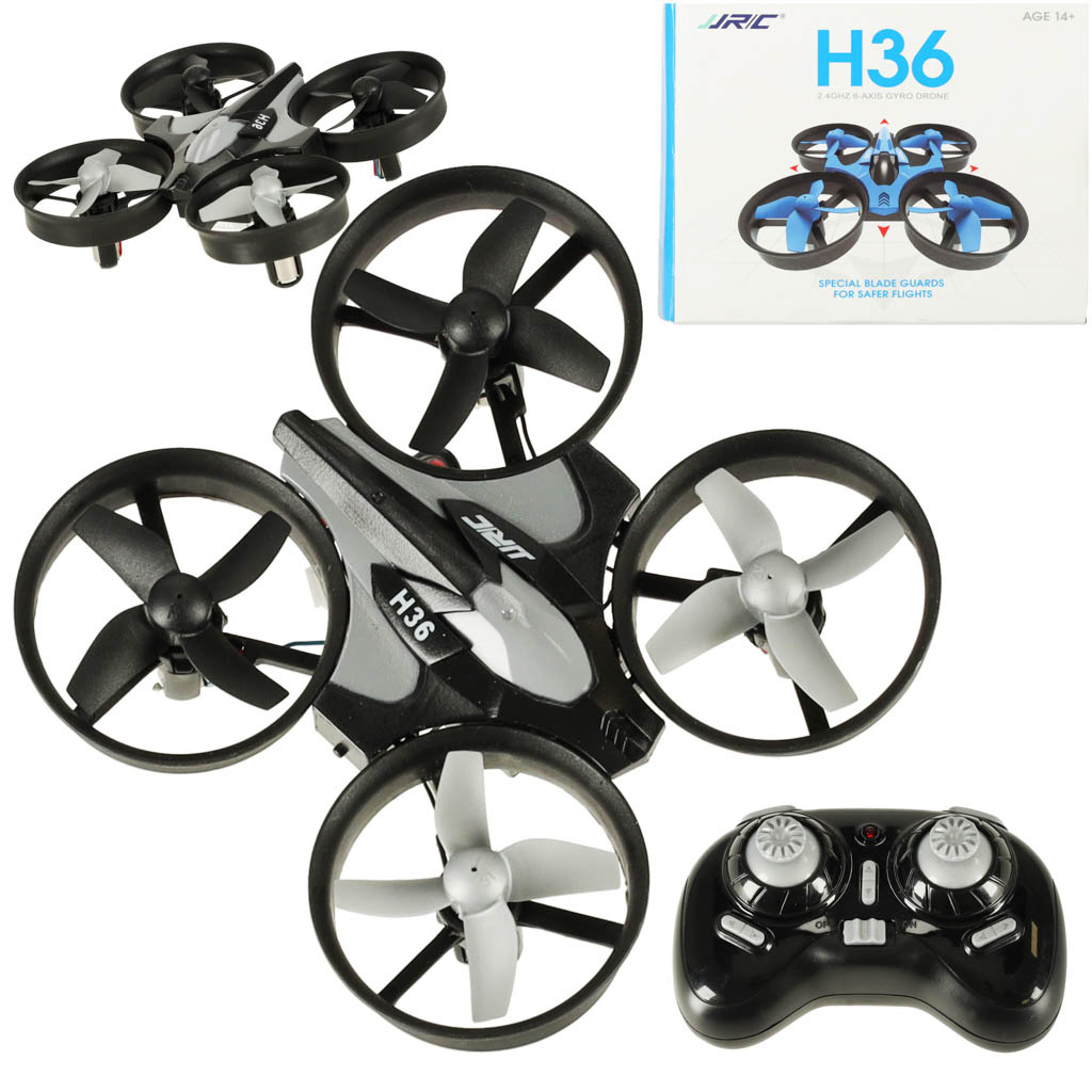 Dron-na-pilota-zdalnie-sterowany-RC-JJRC-H36-mini-2-4GHz-4CH-6-axis-czarny-145177 JJRC H36 mini 2.4GHz 4CH 6 ašių RC dronas juodas