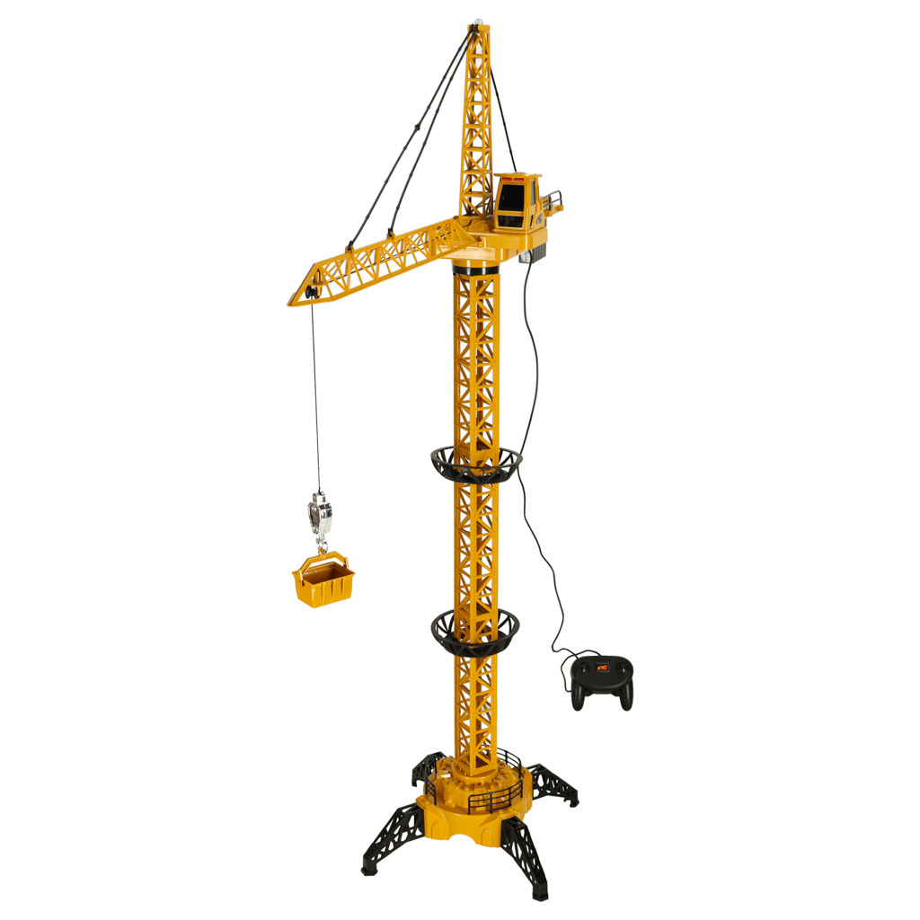 Dzwig-Zuraw-budowlany-zdalnie-sterowany-RC-z-hakiem-4CH-128cm-170935 RC kranas su kabliu 4CH 128cm