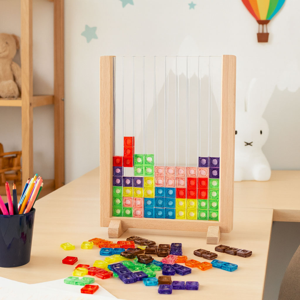 Gra-logiczna-ukladanka-z-klockow-stojaca-176786 Dėlionės tetris nuolatinis žaidimas
