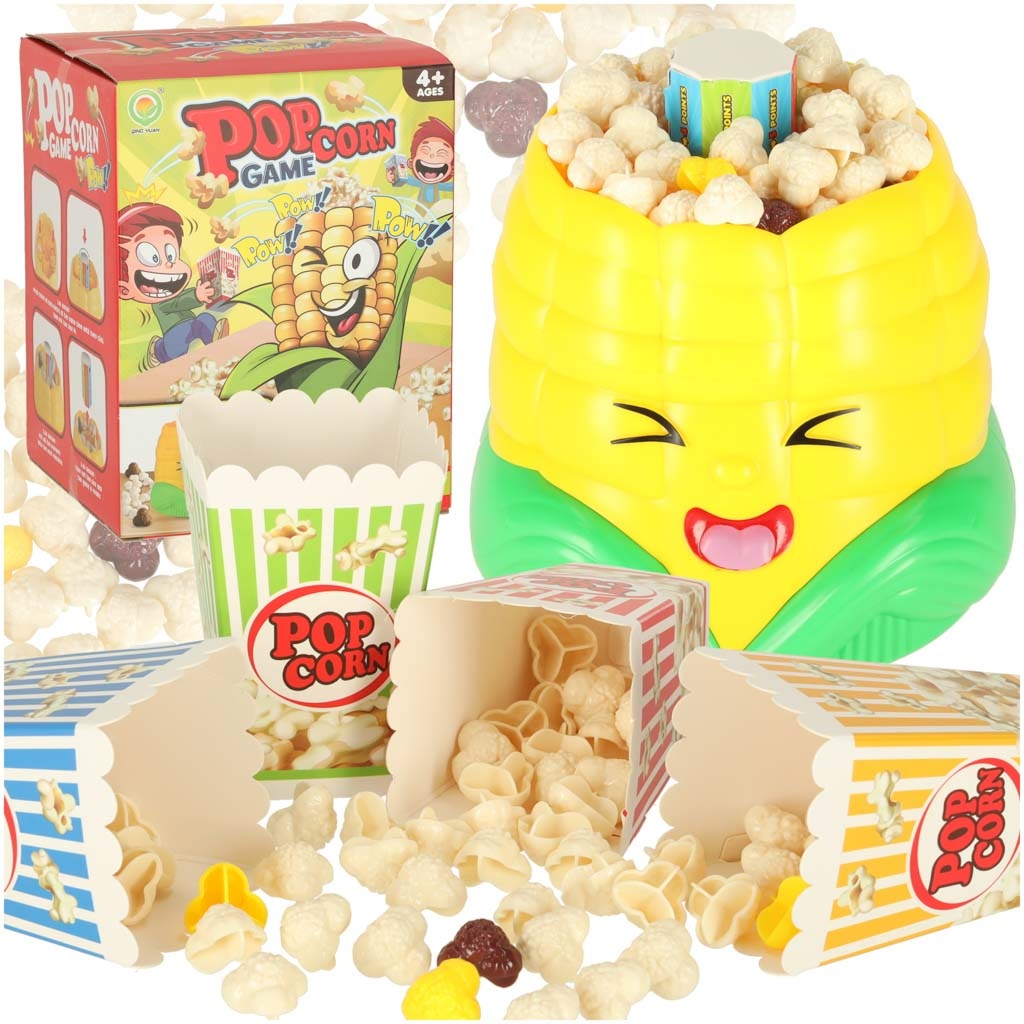Gra-zrecznosciowa-Zlap-popcorn-kukurydza-kubeczki-4-graczy-173691 Arkadinis žaidimas Pagauti popkornų kukurūzų puodelius 4 žaidėjai