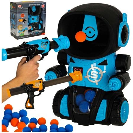 Gra-zrecznosciowa-robot-strzelanie-do-celu-gra-2x-pistolet-kulki-160495 Robotų arkadinis šaudymo į taikinį žaidimas + 2x pistoletas + kamuoliukai