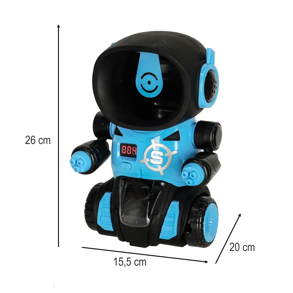 Gra-zrecznosciowa-robot-strzelanie-do-celu-gra-2x-pistolet-kulki-160502 Robotų arkadinis šaudymo į taikinį žaidimas + 2x pistoletas + kamuoliukai