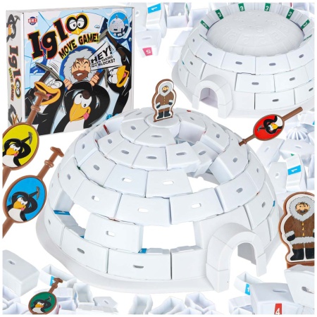 Įgūdžių žaidimas statyti iglu pingvinus