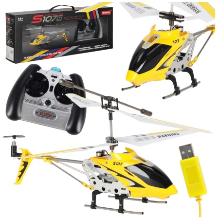 Helikopter-zdalnie-sterowany-na-pilota-RC-SYMA-S107G-zolty-176031 SYMA S107G RC sraigtasparnis geltonos spalvos