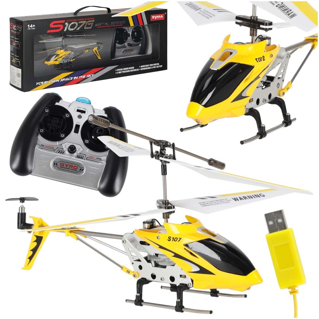 Helikopter-zdalnie-sterowany-na-pilota-RC-SYMA-S107G-zolty-176031 SYMA S107G RC sraigtasparnis geltonos spalvos