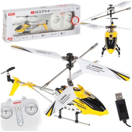 Helikopter-zdalnie-sterowany-na-pilota-RC-SYMA-S107H-2-4GHz-RTF-zolty-175907 SYMA S107H RC sraigtasparnis 2.4GHz RTF geltonos spalvos