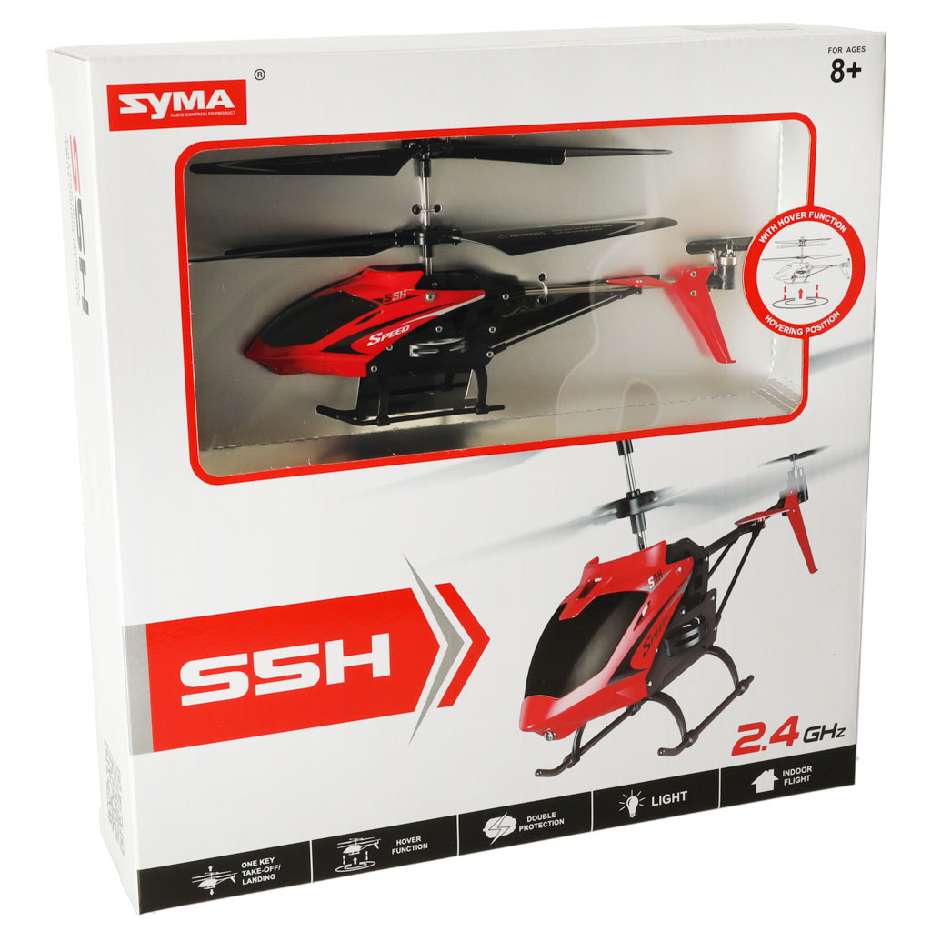 Helikopter-zdalnie-sterowany-na-pilota-RC-SYMA-S5H-2-4GHz-RTF-czerwony-146329 SYMA S5H 2.4GHz RTF RC sraigtasparnis raudonos spalvos