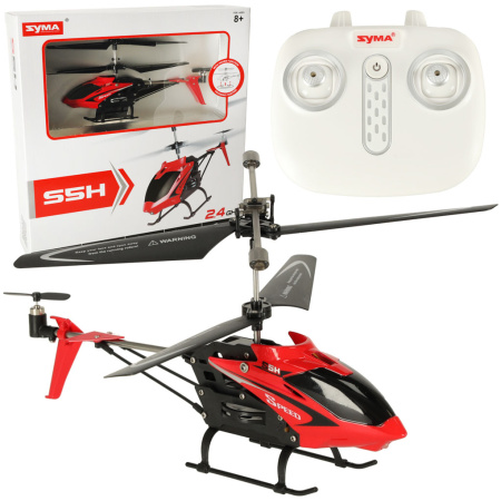 Helikopter-zdalnie-sterowany-na-pilota-RC-SYMA-S5H-2-4GHz-RTF-czerwony-158340 SYMA S5H 2.4GHz RTF RC sraigtasparnis raudonos spalvos