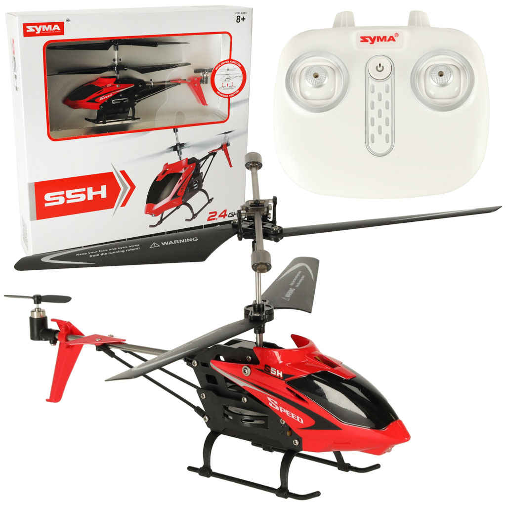 Helikopter-zdalnie-sterowany-na-pilota-RC-SYMA-S5H-2-4GHz-RTF-czerwony-158340 SYMA S5H 2.4GHz RTF RC sraigtasparnis raudonos spalvos