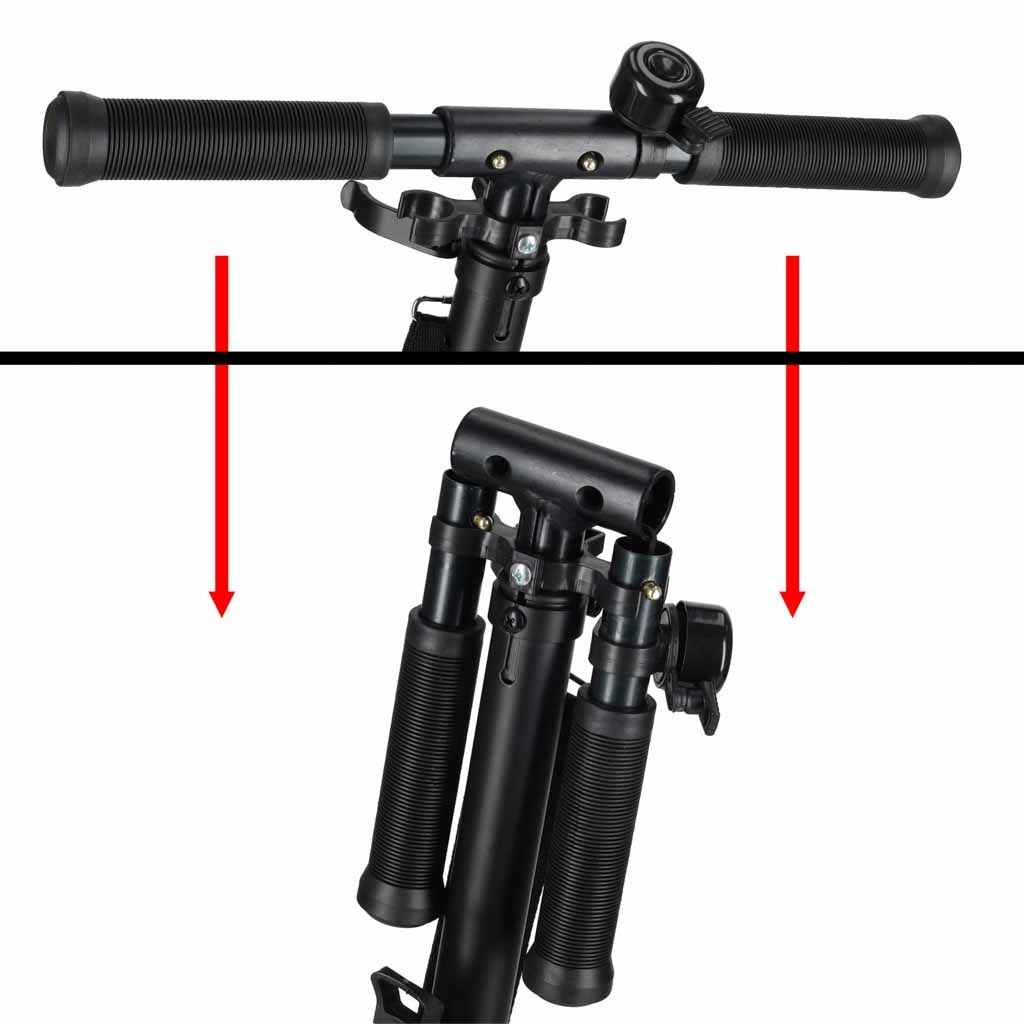 Hulajnoga-miejska-Trike-Fix-skladana-kola-200mm-szara-186446 Trike Fix miesto motoroleris sulankstomas 200 mm ratais juodas/pilkas