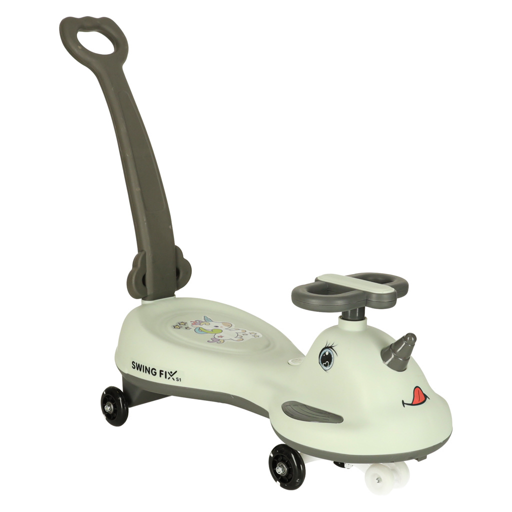 Jezdzik-grawitacyjny-LED-Swing-FIX-S1-skuter-z-raczka-szary-max-65kg-172778 LED Swing FIX S1 gravitacinis paspirtukas su rankena pilkos spalvos, maks. 65 kg