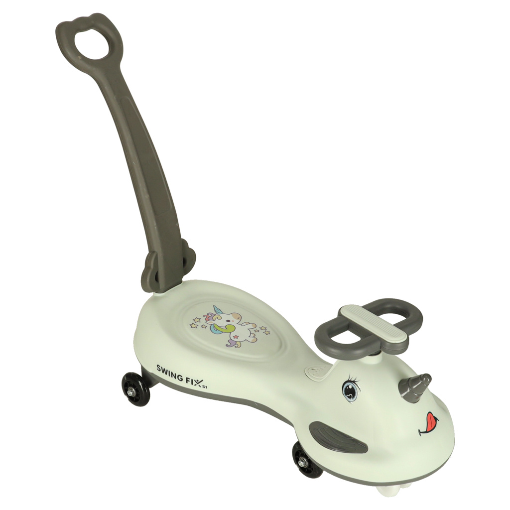 Jezdzik-grawitacyjny-LED-Swing-FIX-S1-skuter-z-raczka-szary-max-65kg-172779 LED Swing FIX S1 gravitacinis paspirtukas su rankena pilkos spalvos, maks. 65 kg