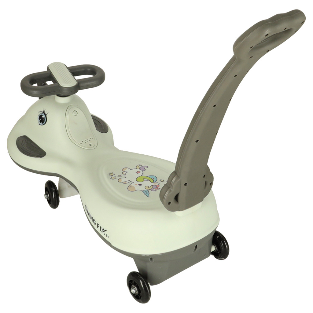 Jezdzik-grawitacyjny-LED-Swing-FIX-S1-skuter-z-raczka-szary-max-65kg-172780 LED Swing FIX S1 gravitacinis paspirtukas su rankena pilkos spalvos, maks. 65 kg