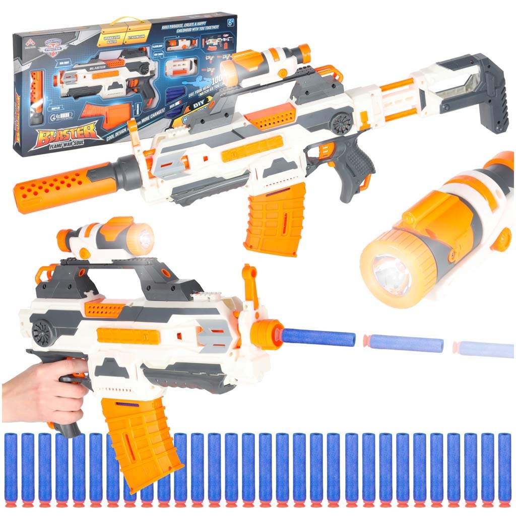 KARABIN-BLASTER-MODULAR-4w1-30-strzalek-177343 BLASTER MODULINIS KARBINAS 4in1 30 strėlių