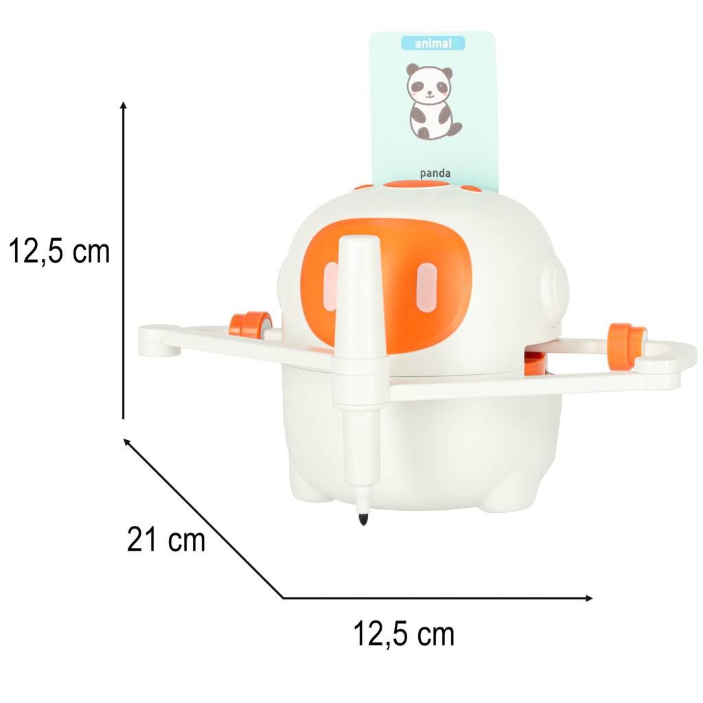 Edukacinis robotas interaktyvus mokymasis piešti rašymo fiche rinkinys žymekliai oranžinė