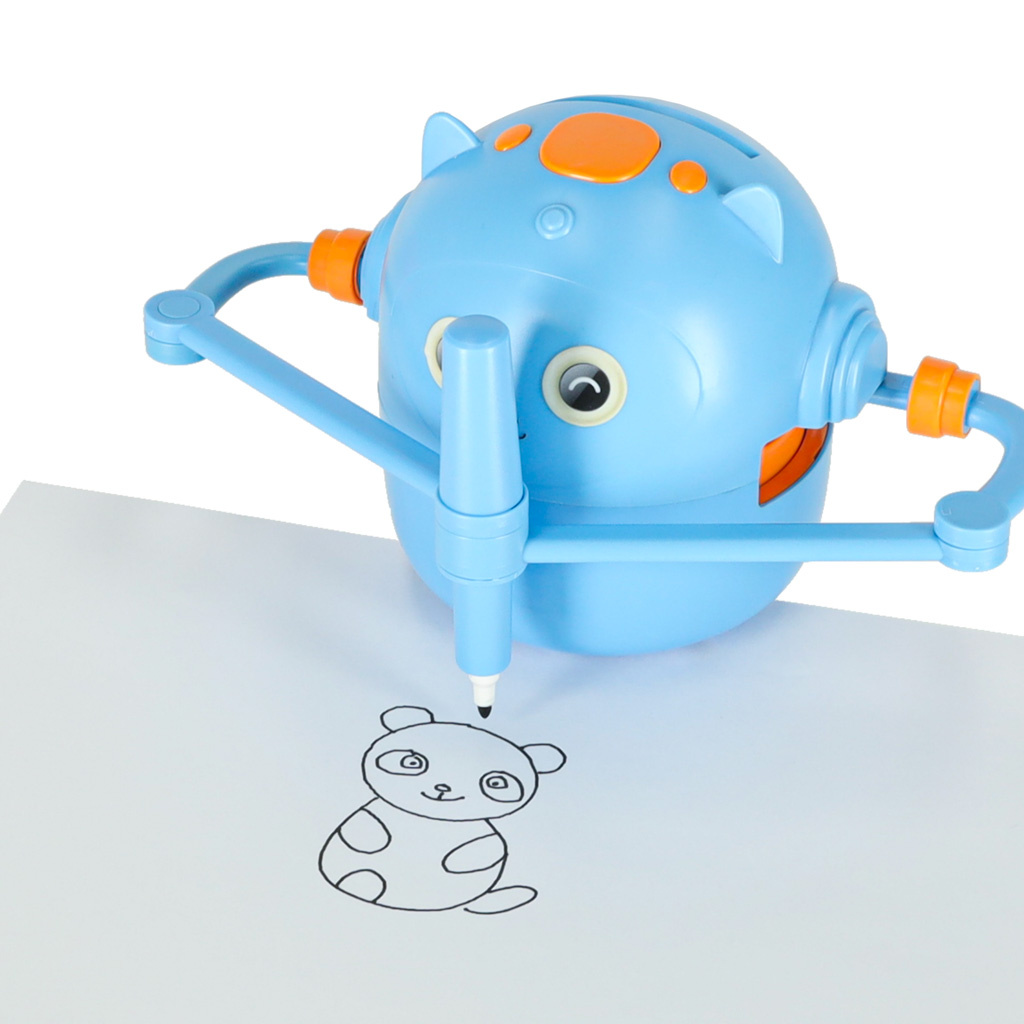 KX3146117280 Edukacinis robotas interaktyvus mokymasis piešti rašymo fiche rinkinys žymekliai mėlyni