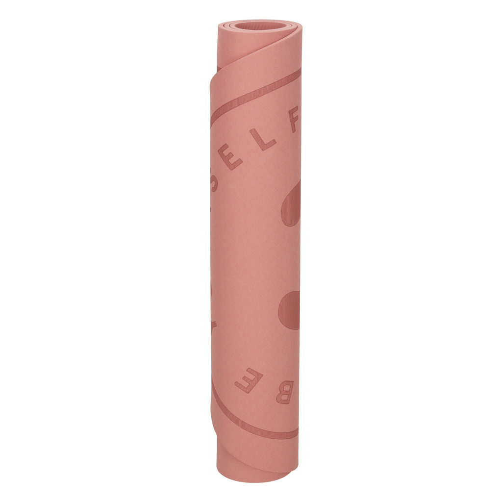 KX3316_1111418 Jogos šokinėjimo treniruočių kilimėlis garso izoliacija, neslystantis 127x63x0,6 cm rožinis