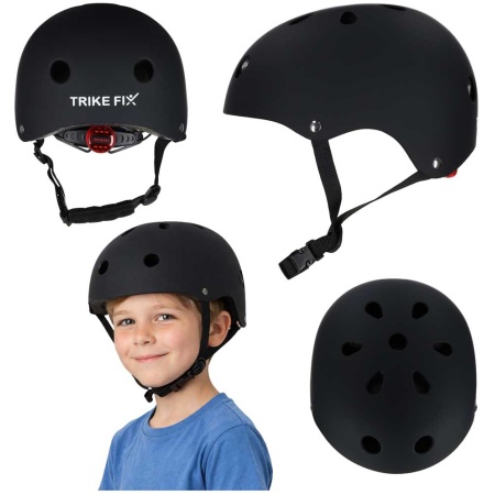 Kask-rowerowy-dla-dziecka-Trike-Fix-dzieciecy-regulowany-LED-M-55-58cm-czarny-184274 Trike Fix vaikiškas dviratininko šalmas reguliuojamas LED M 55-58cm juodas