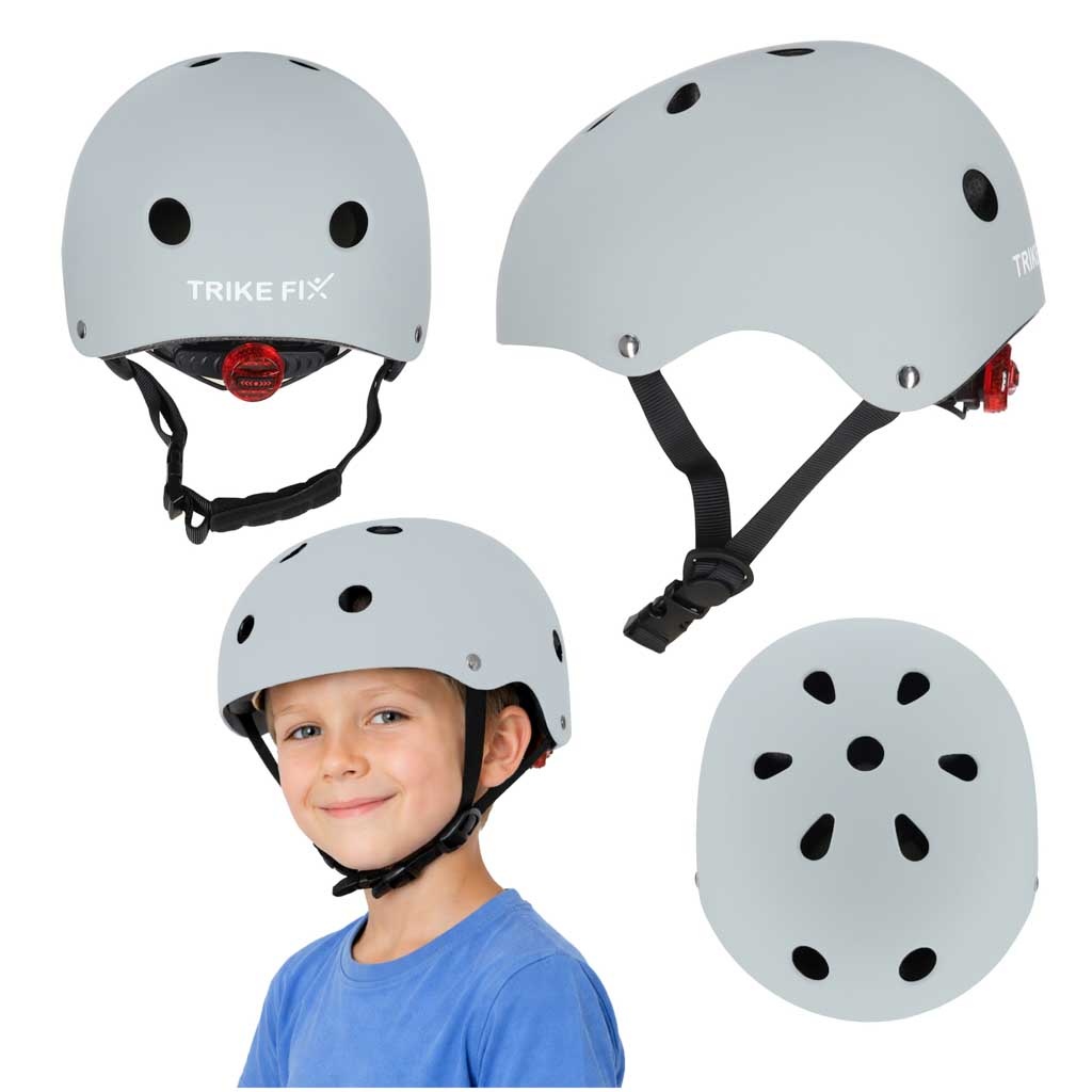 Kask-rowerowy-dla-dziecka-Trike-Fix-dzieciecy-regulowany-LED-M-55-58cm-szary-ciemny-184284 Trike Fix vaikiškas dviratininko šalmas reguliuojamas LED M 55-58cm tamsiai pilkas