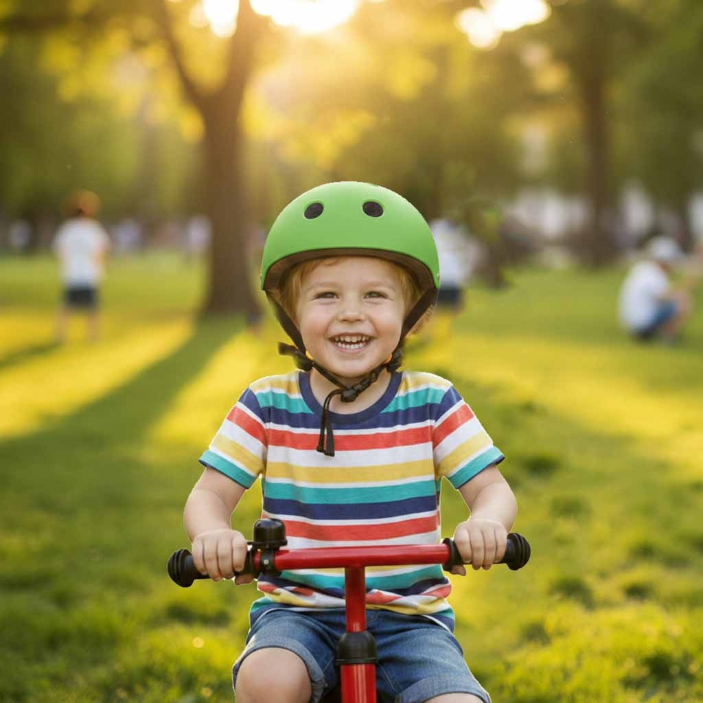 Kask-rowerowy-dla-dziecka-Trike-Fix-dzieciecy-regulowany-LED-M-55-58cm-zielony-ciemny-182117 Trike Fix vaikiškas dviratininko šalmas reguliuojamas LED M 55-58cm tamsiai žalias