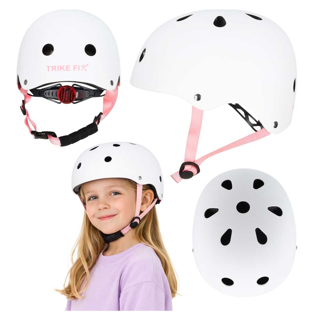 Kask-rowerowy-dla-dziecka-Trike-Fix-dzieciecy-regulowany-LED-S-48-54cm-bialy-184272 Trike Fix vaikiškas dviratininko šalmas reguliuojamas LED S 48-54cm baltas