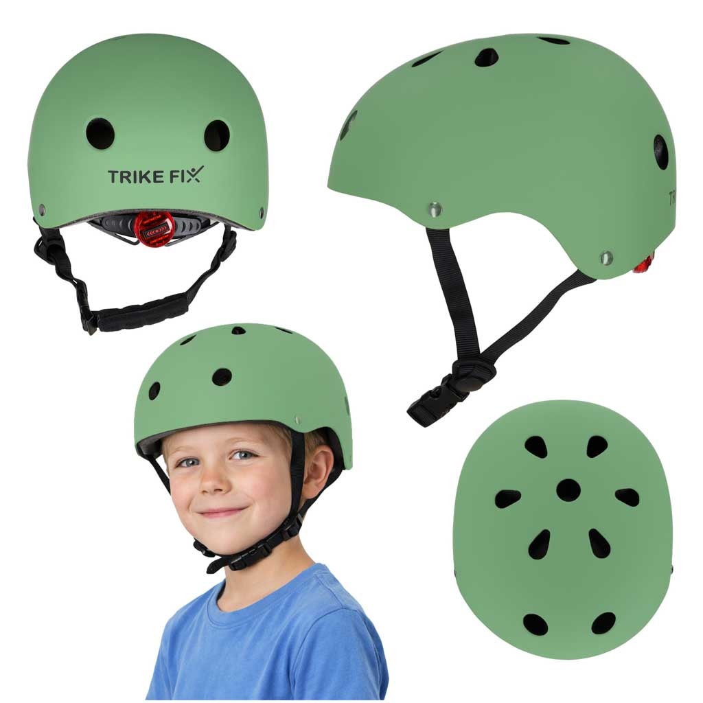 Kask-rowerowy-dla-dziecka-Trike-Fix-dzieciecy-regulowany-LED-S-48-54cm-zielony-ciemny-184341 Trike Fix vaikiškas dviratininko šalmas reguliuojamas LED S 48-54cm tamsiai žalias