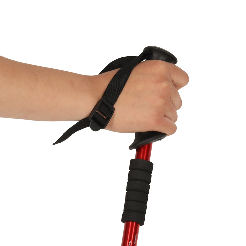 Kijki-kije-trekkingowe-do-nordic-walking-skladane-2-sztuki-czerwone-172814 Šiaurietiškojo ėjimo lazdos sulankstomos 2 vnt. raudonos spalvos