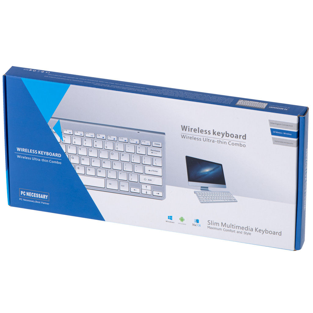 Klawiatura-bezprzewodowa-Smart-TV-srebrna-1062882 "Smart TV" belaidė klaviatūra sidabrinė