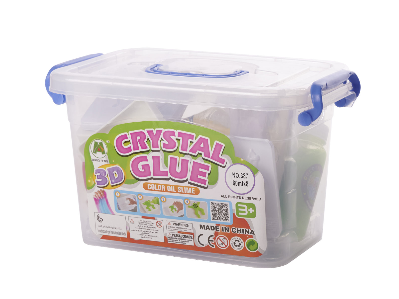 Klej-krysztalowy-3D-w-wiaderku-foremki-947151 Klej crystal glue slime 3D zestaw 26el.